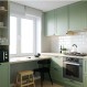 Классическая кухня в зелёном цвете — заказать в Минске