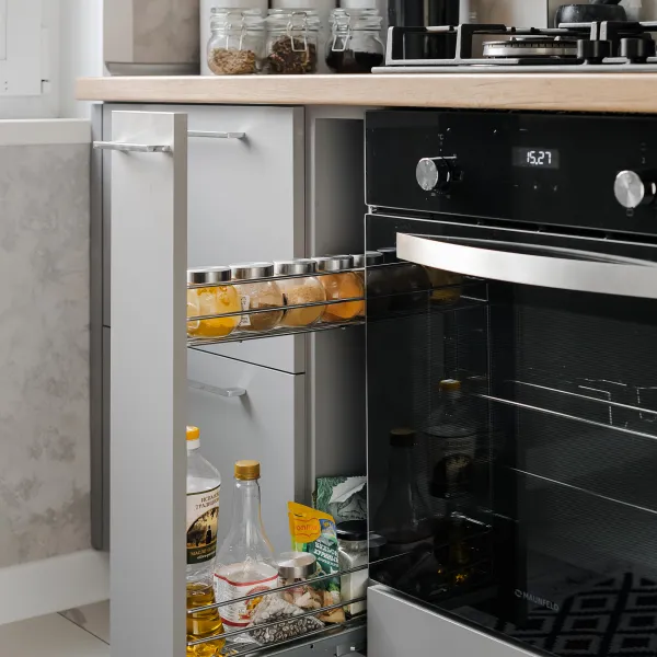 Прямая кухня с антресолями — заказать в Минске