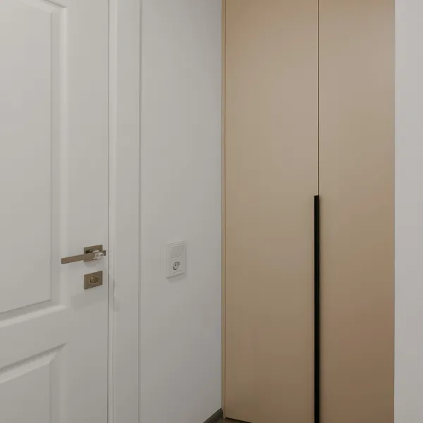 Светлая прихожая с элементами дерева — заказать в Минске