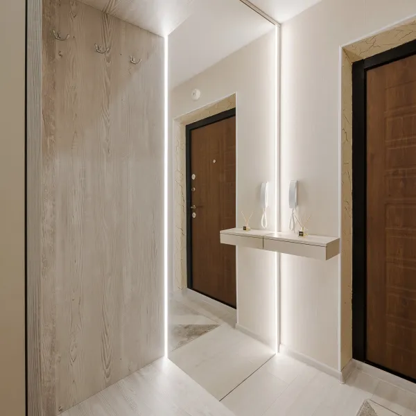 Прихожая с большим зеркалом и подсветкой — заказать в Минске