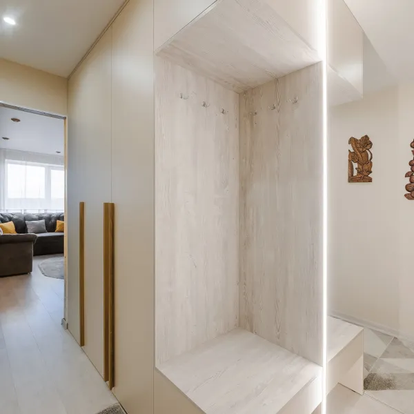 Прихожая с большим зеркалом и подсветкой — заказать в Минске